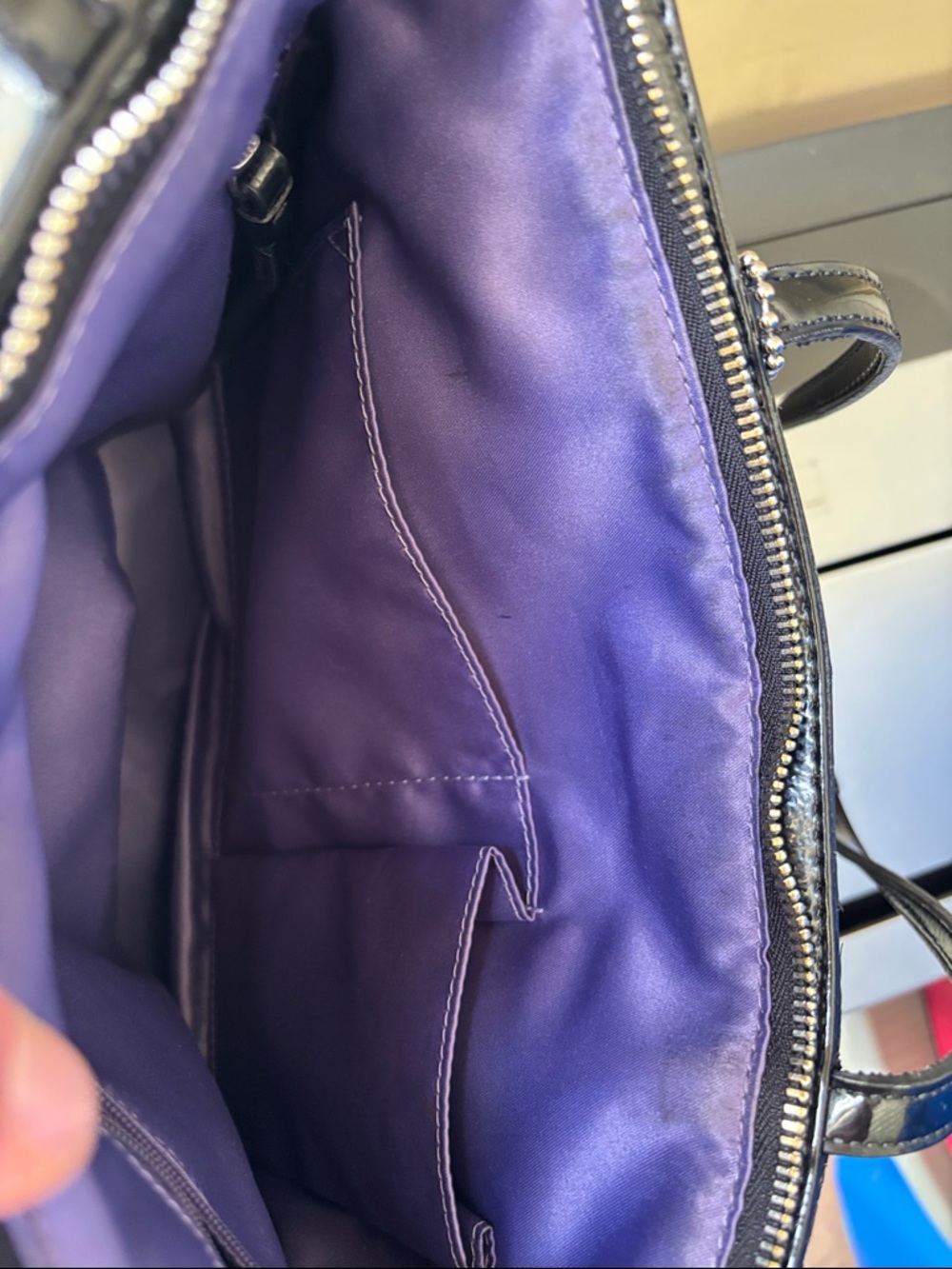 VTG Coach Daisy Pop Optic Bag black signature w purple graffiti-style accents - Picture 10 of 11
